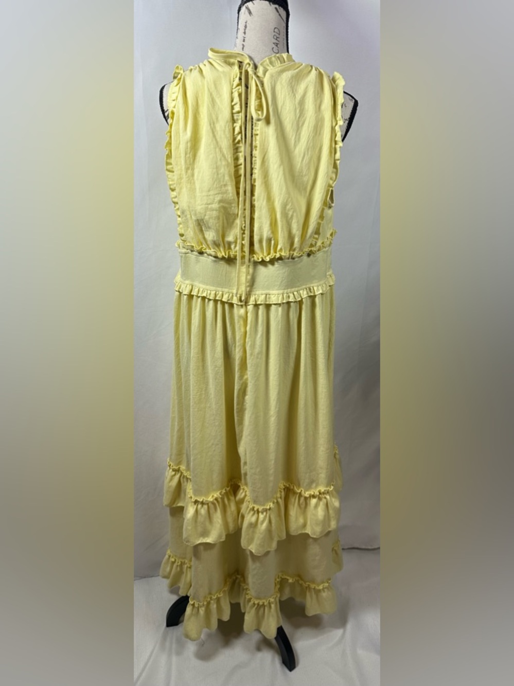 🩷Light Yellow Ruffled Sundress - Picture 3 of 12
